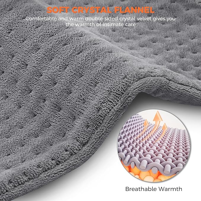 NOWWISH Heating Pad for Back Pain Relief & Period Cramps, 12x24 Inches Electric - Image 4