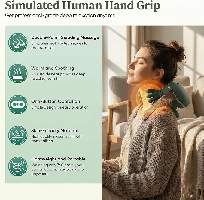 Neck & Shoulder Massager Shiatsu Deep Tissue - Image 3