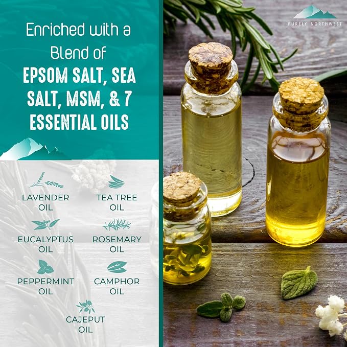 Purely Northwest-Tea Tree, Peppermint, MSM & Epsom Salt Foot Soak-for Stubborn - Image 5