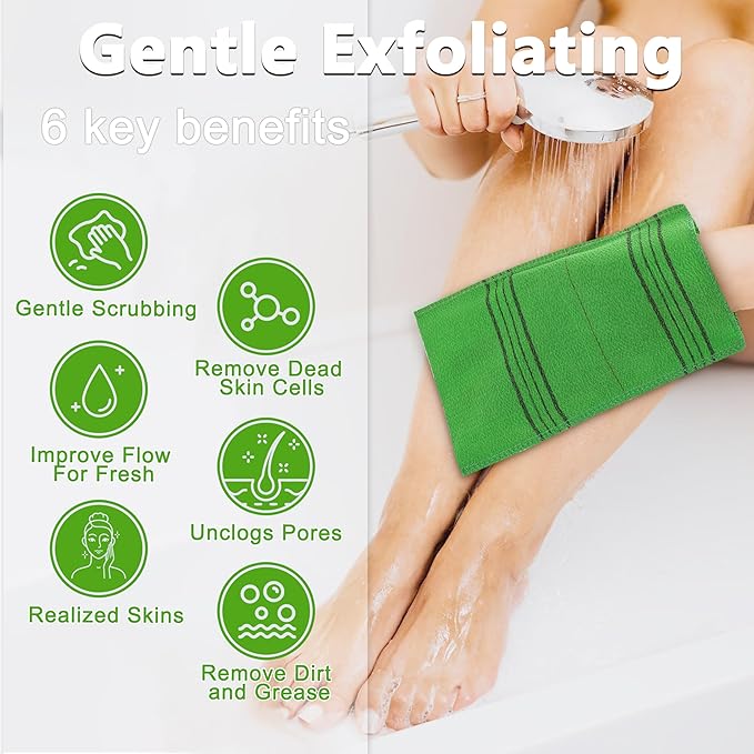 15 Pcs Korean Exfoliating Mitt, 9*5.5 in Gentle Exfoliating Korean Scrub Mitt - Image 3