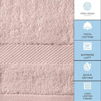 White Classic Luxury Bath Towels Set of 4 Large - Image 7