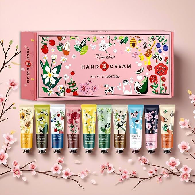 10 Pack Hand Cream Gift Set, Mothers Day Gifts, Moisturizing Hand Lotion Travel - Image 3