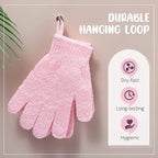 Didaey 104 Pcs Exfoliating Glove Bulk Shower Gloves - Image 4