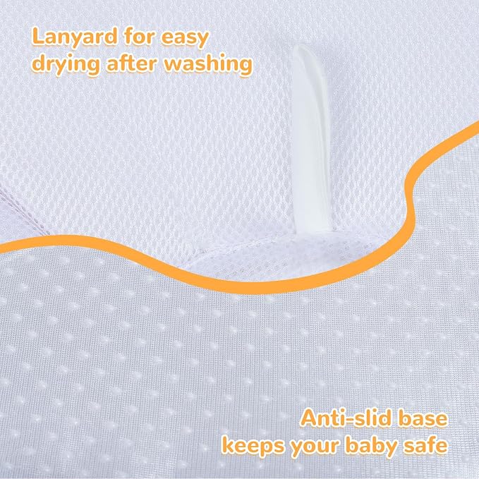 Flower Baby Bath Pad for Infant Bathtub Sink Flower Mat Tub Little Lotus - Image 7
