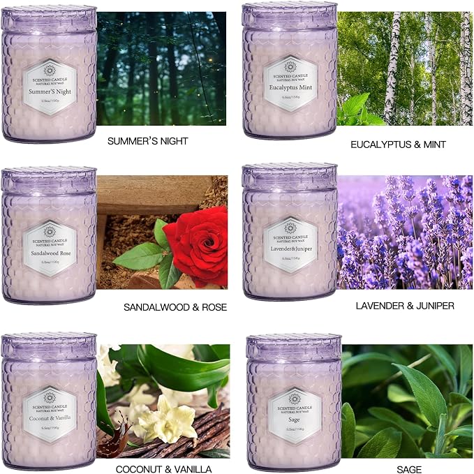 Candles for Home Scented, 6 Pack Aromatherapy Candles Gifts Sets for Women - Image 2