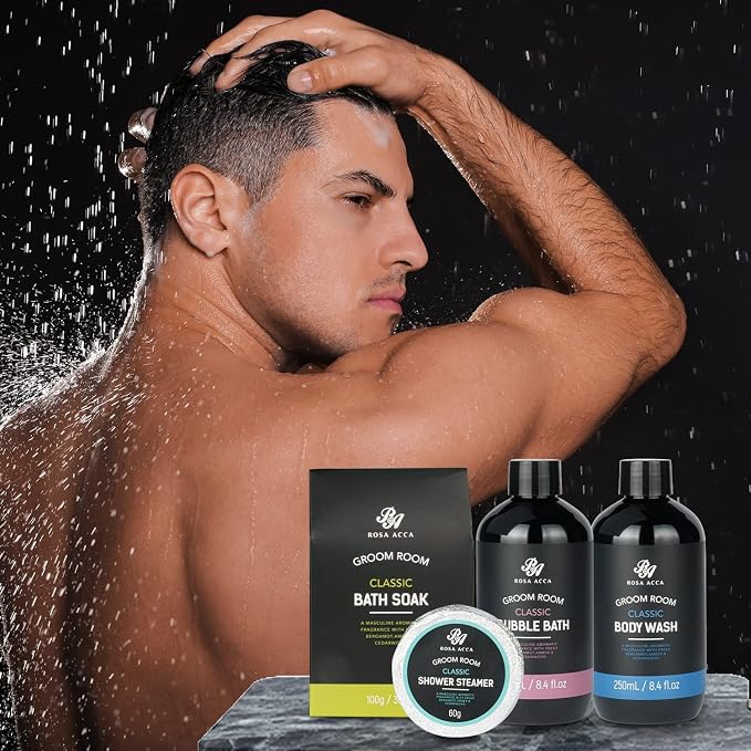 14 Pcs Bath & Body Gift Set for Men, Father's Day Gifts, Beard Grooming - Image 9