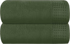 GLAMBURG 100% Cotton Oversized 2 Pack Bath Sheets 35x70, Ultra Soft Highly by GLAMBURG