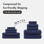 Madison Park Bathroom Towel Set of 6 Diagonal Ribbed, 500 GSM - Image 10