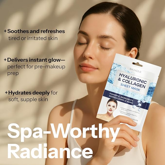 Skin 2.0 Hyaluronic Acid & Collagen Sheet Mask - Image 5