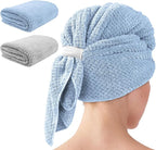 my novel things 2 Pack Extra Large Microfiber Hair Towel Wrap by mynovelthings