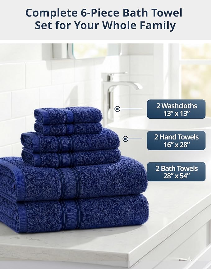 LANE LINEN Luxury Bath Towels Set - Image 4