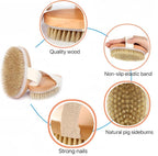 2 Pcs Dry Brushing Body Brush, Natural Bristle Exfoliating Body Scrubbers - Image 2