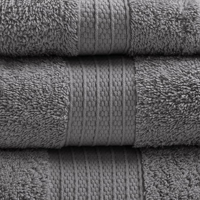 Madison Park Organic 100% Cotton Bathroom Towel Set, Hotel & Spa Quality Highly - Image 3
