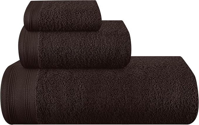 Ultra Soft 3 Pack Cotton Towel Set, Contains a Bath Towels 28x55 inch, a Hand by Unknown