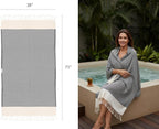 Bazaar Anatolia Turkish Beach Towel 100% Cotton Bath Towels 71x39 Quick Dry - Image 5