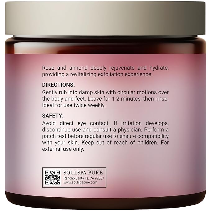 SOULSPA PURE Rose & Almond Body & Foot Scrub - Image 9