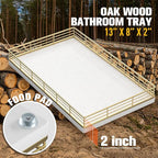 Large Bathroom Vanity Tray – 13" x 8" Oak Decorative Wooden Tray - Image 6