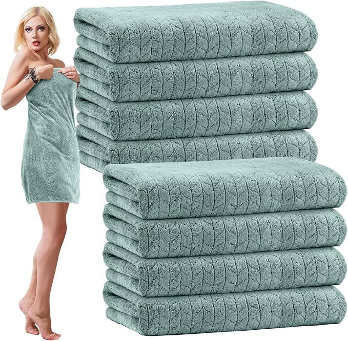 SmoothNovelty 16 Pack Microfiber Bath Towels Bulk 27'' x 60'' Oversized Size by SmoothNovelty