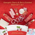Spa Gifts for Women, Cherry & Berry Spa Gift Set for Teenage Tote Bag, Shower - Image 3