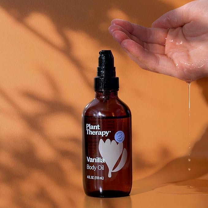 Plant Therapy Vanilla Body Oil 4 oz Sweet & Soothing Vanilla Scent, Locks in - Image 5