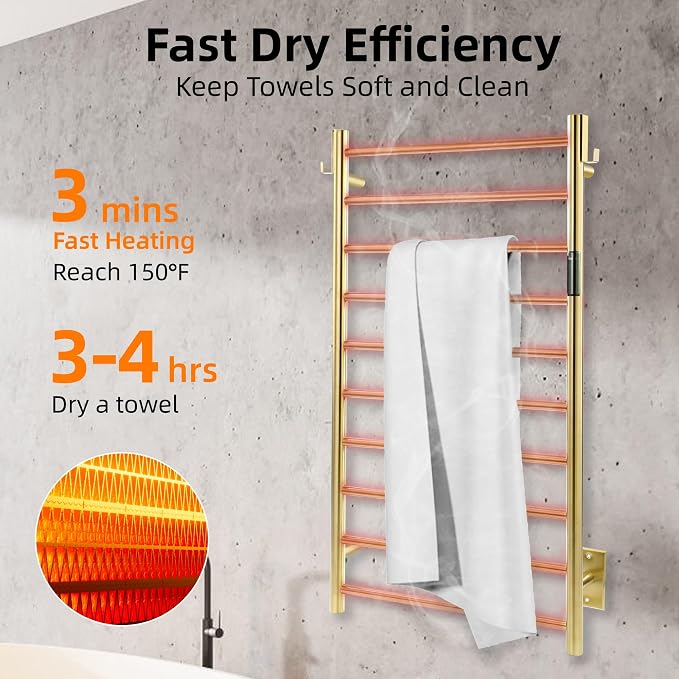 P&Dlusir Towel Warmer, Heated Towel Rack - Image 3