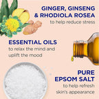 Dr Teal's Foaming Bath with Pure Epsom Salt, Stress Relief with Ginseng & Ginger - Image 2