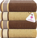 CASA COPENHAGEN He & She 4Pcs 100% Egyptian Cotton Large Designer Towels Gift by CASACOPENHAGEN