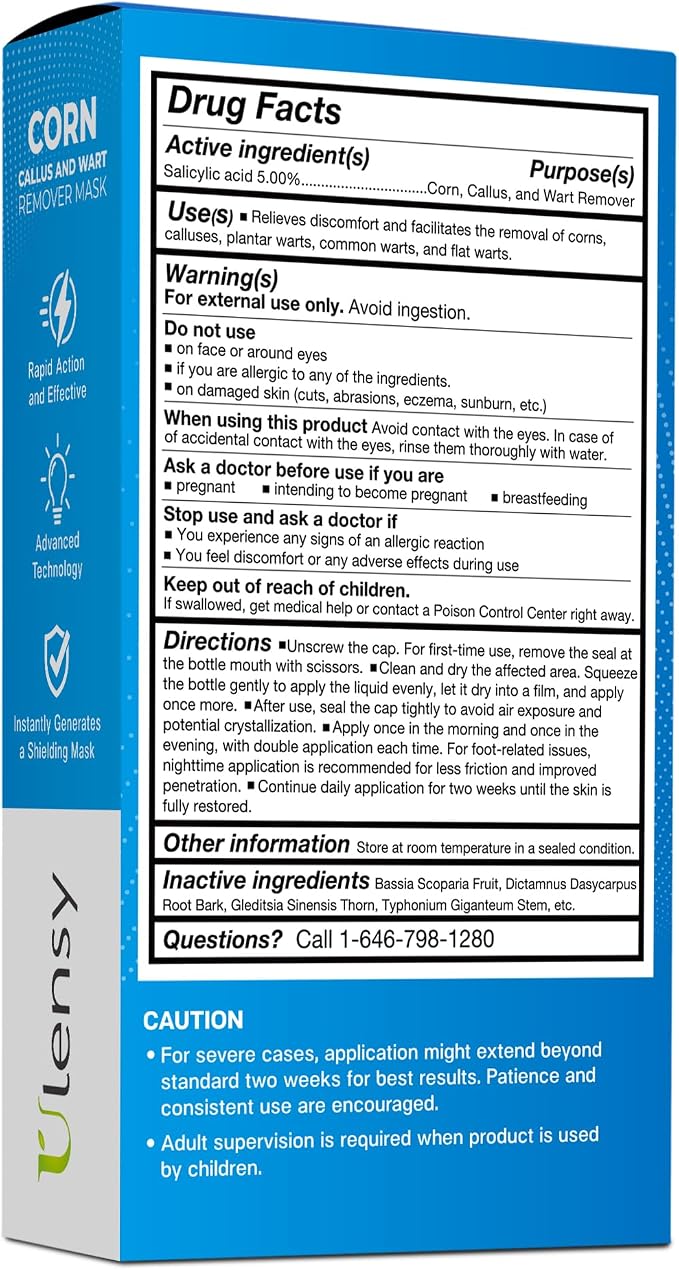 Ulensy Corn Remover Liquid for Toes Feet: 20ml Salicylic Acid for Foot Corns - Image 7