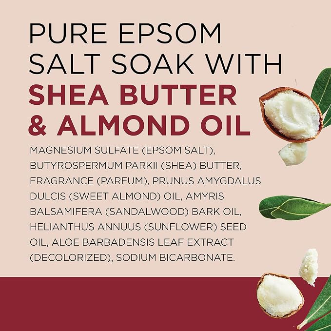 Dr Teal's Pure Epsom Magnesium Salt Soak, Shea Butter & Almond, 3 lbs - Image 8