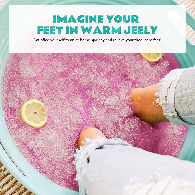 Foot Soak, 3 Pack Jelly Spa Pedicure Spa, Bubble Foot Bath Spa, Salon Pedi - Image 4