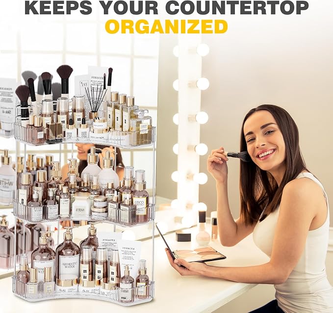 Asayuee 3-Tier Corner Bathroom Counter Organizer - Image 8