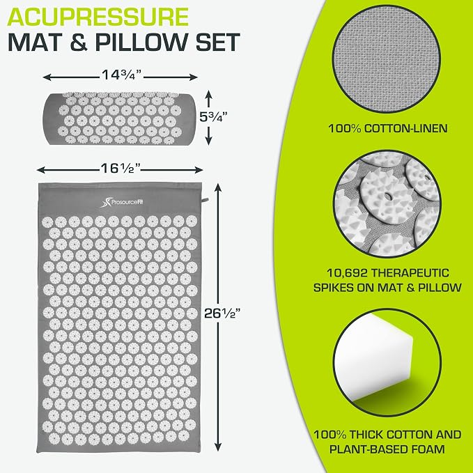 ProsourceFit Acupressure Mat and Pillow Set - Image 2