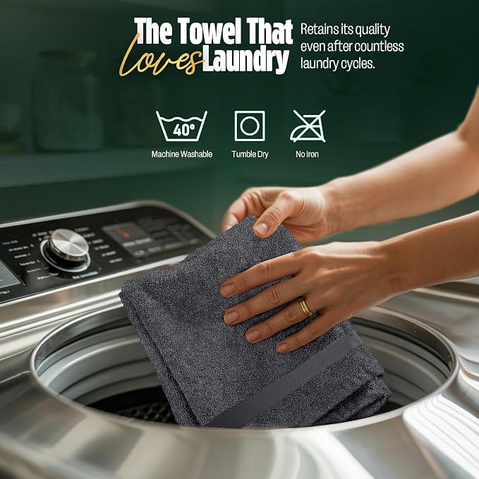 Pearl Linens Pack of 24 100% Cotton Hand Towels, Salon Towels - Image 4