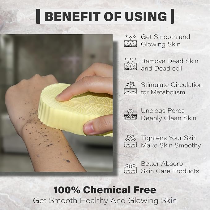 Magic Exfoliating Bath Sponge, 3D Super Soft Exfoliating Bath Sponge, Skin - Image 3