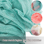Back Scrubber for Shower, Qewro Loofah on a Stick as Shower Brush Exfoliating - Image 2