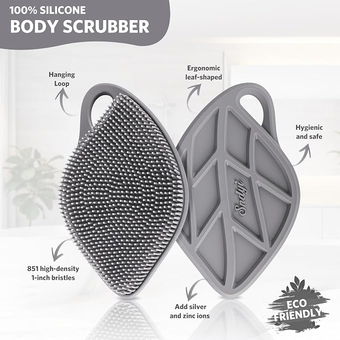 Sndyi Silicone Body Scrubber, Gentle Exfoliating Body Scrubber - Image 2