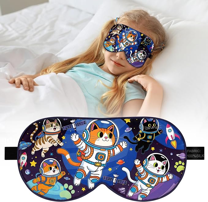Kids Silk Sleep Mask: 100% Mulberry Silk Eye Mask by spacepower