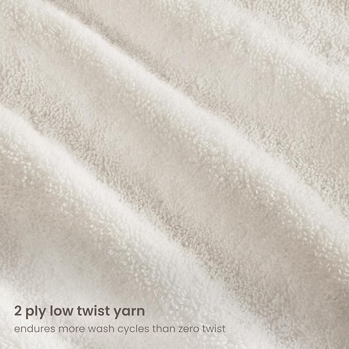 BIOWEAVES 100% Organic Cotton 700 GSM Plush Bath Towels 30" x 58" GOTS Certified - Image 4