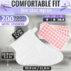 200 Pcs Plastic Socks for Moisturizing Feet – Leak-Proof Foot Gloves for - Image 2