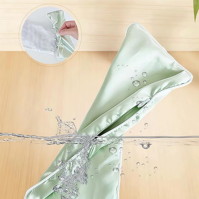 Lavender Eye Pillow, Hot or Cold Weighted Satin Eye Mask, Microwaveable Moist - Image 8