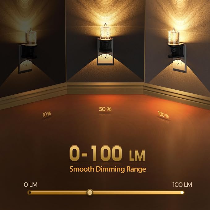 Briignite Flameless Candle Night Light, Bubble Night Lights Plug into Wall - Image 2