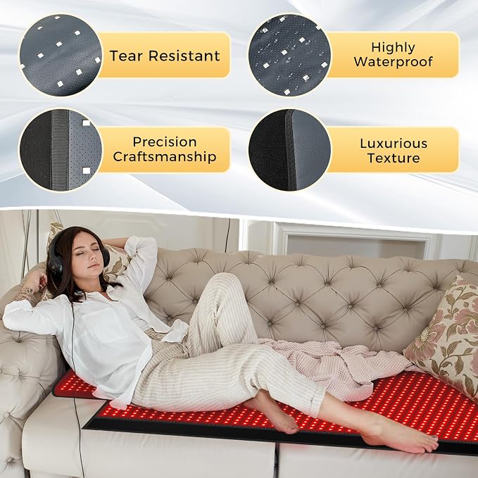 LITDUCK Body Red Light Therapy Mat, Eligible Red Light Therapy Blanket - Image 7