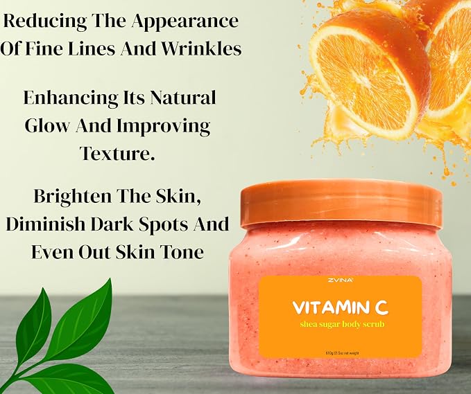 Shea Sugar Body Scub, Vitamin C Scent Exfoliating, Deeply Hydrate, Long lasting - Image 9