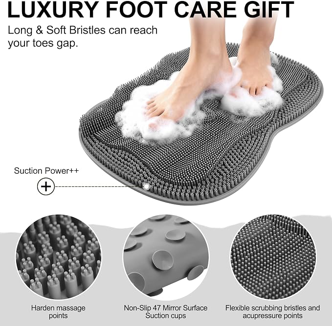 Bath Shower Foot Scrubber Mat - Image 2