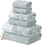 Modern Threads Monroe 6-Piece 100% Cotton Towel Set – Reversible Yarn Dyed by ModernThreads
