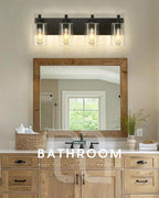 4-Light Bathroom Light Fixtures, Modern Vanity Lighting Fixtures Over Mirror - Image 7