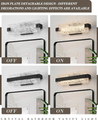 Modern Black Bathroom Vanity Light, 16.5 Inch 10W Dimmable LED Bathroom Light - Image 2