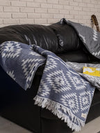 Bersuse 100% Cotton Teotihuacan XL Throw Blanket Turkish Towel Beach Blanket - Image 7