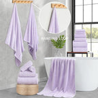 Ultra Soft Bath Towel Set, 12 Piece Family Bathroom Towels Set - Image 2