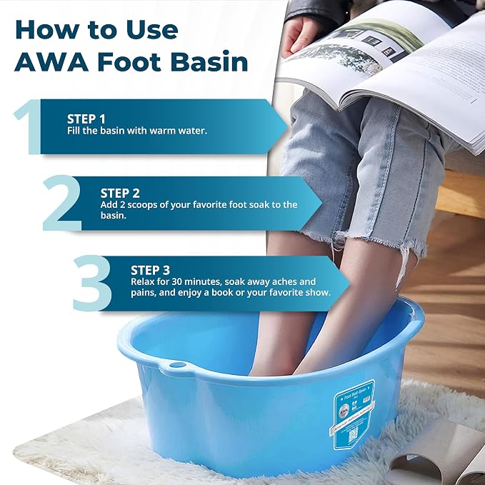 AWA Extra Large Pool Foot Bath, Sturdy Feet Soaking Tub and Pedicure Bowl - Image 5